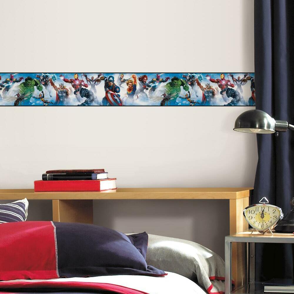 Avengers Gallery Art Peel and Stick Border Peel and Stick Borders RoomMates   