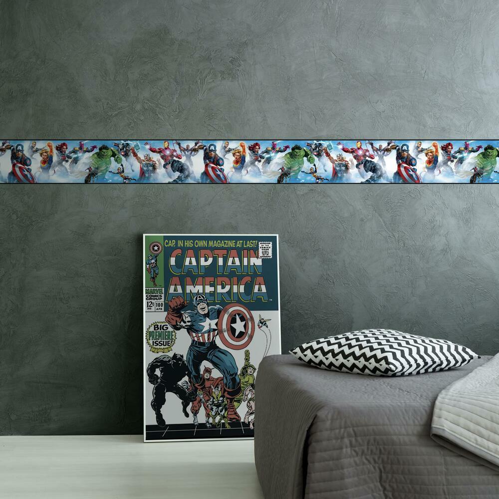Avengers Gallery Art Peel and Stick Border Peel and Stick Borders RoomMates   
