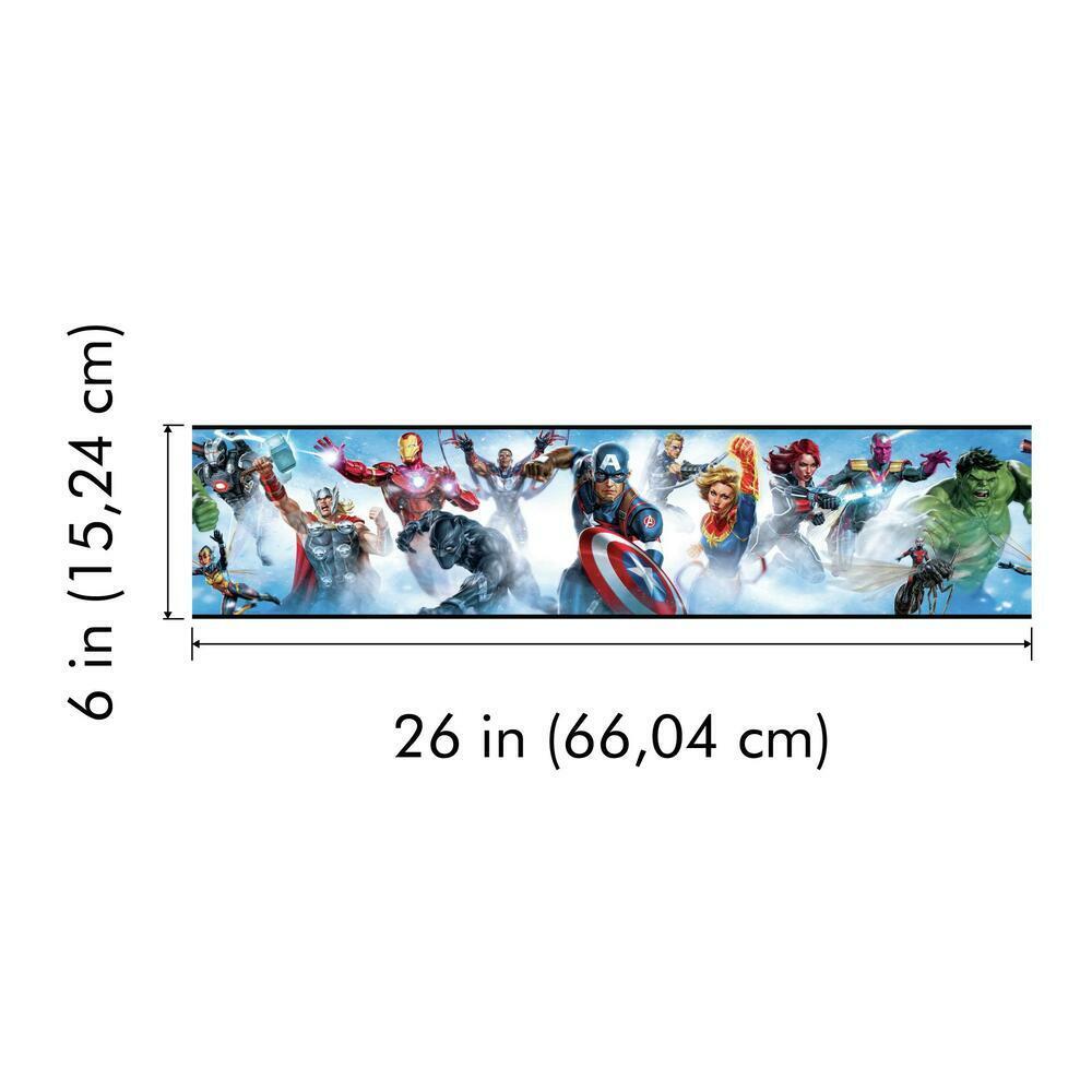 Avengers Gallery Art Peel and Stick Border Peel and Stick Borders RoomMates   