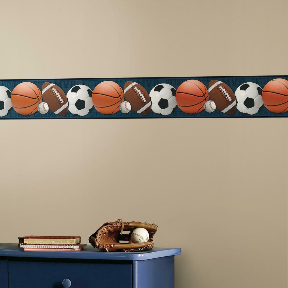 Sports Balls Peel and Stick Border Peel and Stick Borders RoomMates   