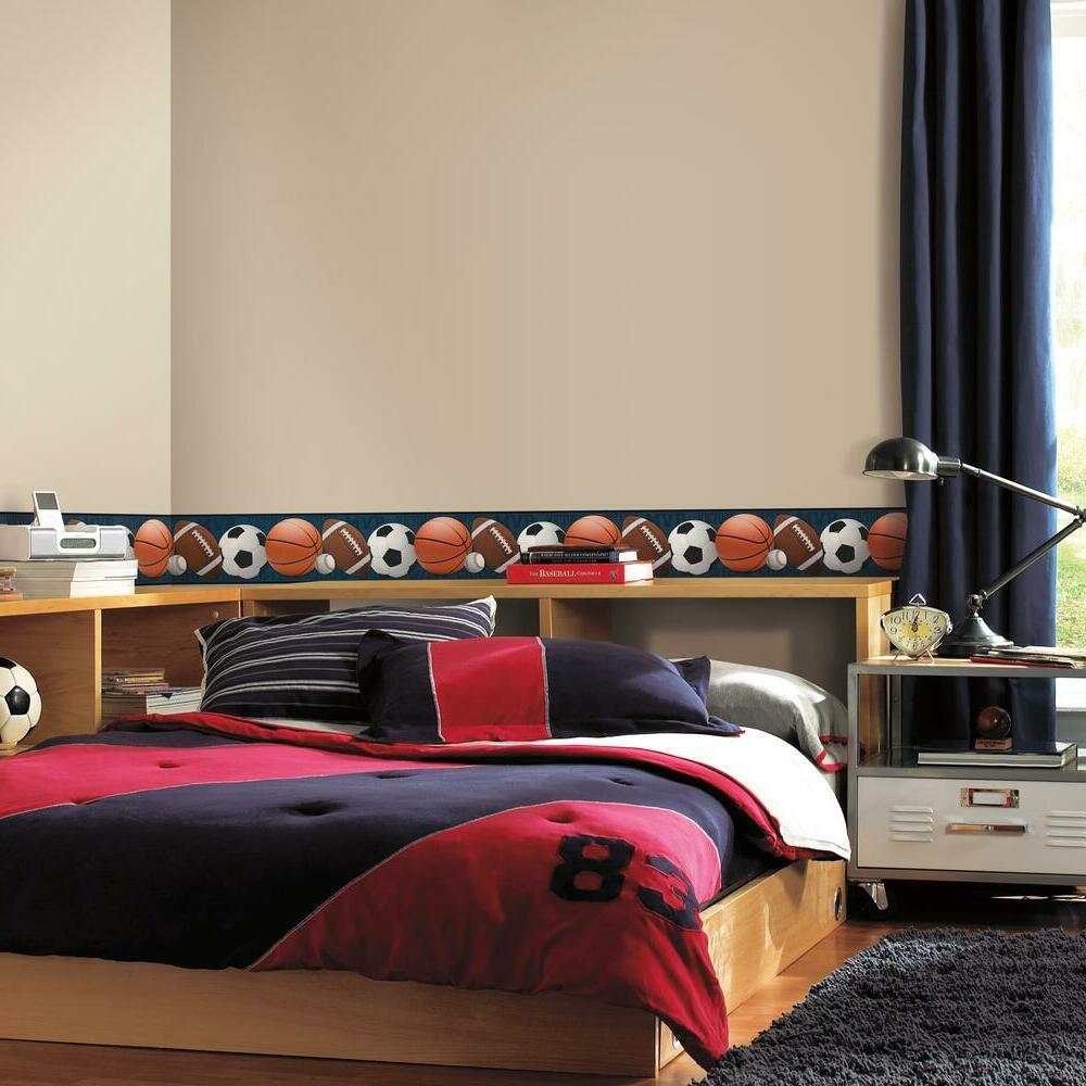 Sports Balls Peel and Stick Border Peel and Stick Borders RoomMates   