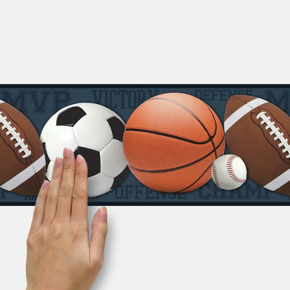 Sports Balls Peel and Stick Border Peel and Stick Borders RoomMates   