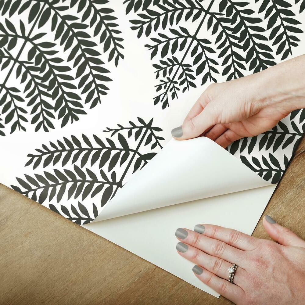 Hygge Fern Damask Peel and Stick Wallpaper Peel and Stick Wallpaper RoomMates   