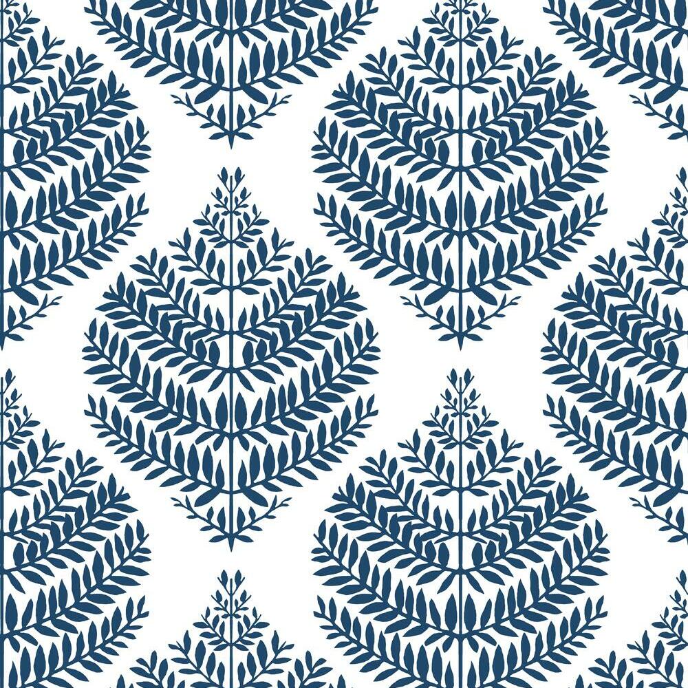 Hygge Fern Damask Peel and Stick Wallpaper Peel and Stick Wallpaper RoomMates