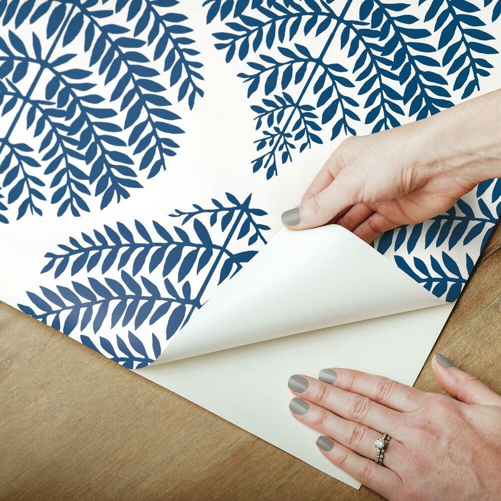 Hygge Fern Damask Peel and Stick Wallpaper Peel and Stick Wallpaper RoomMates   