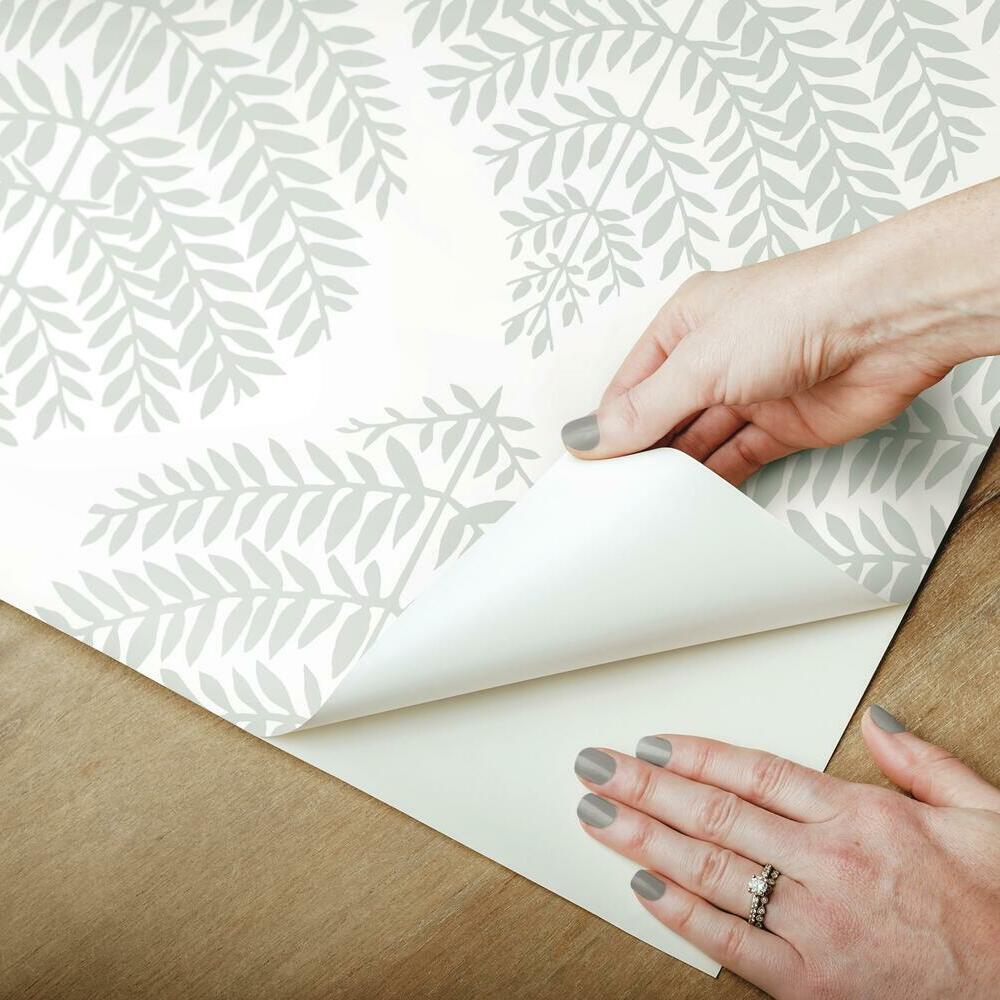 Hygge Fern Damask Peel and Stick Wallpaper Peel and Stick Wallpaper RoomMates   