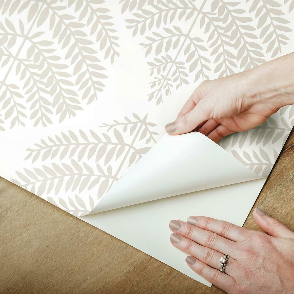 Hygge Fern Damask Peel and Stick Wallpaper Peel and Stick Wallpaper RoomMates   