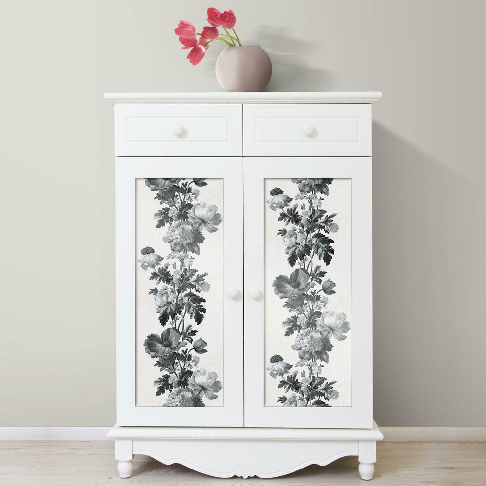 Vintage Floral Stripe Peel and Stick Wallpaper Peel and Stick Wallpaper RoomMates   