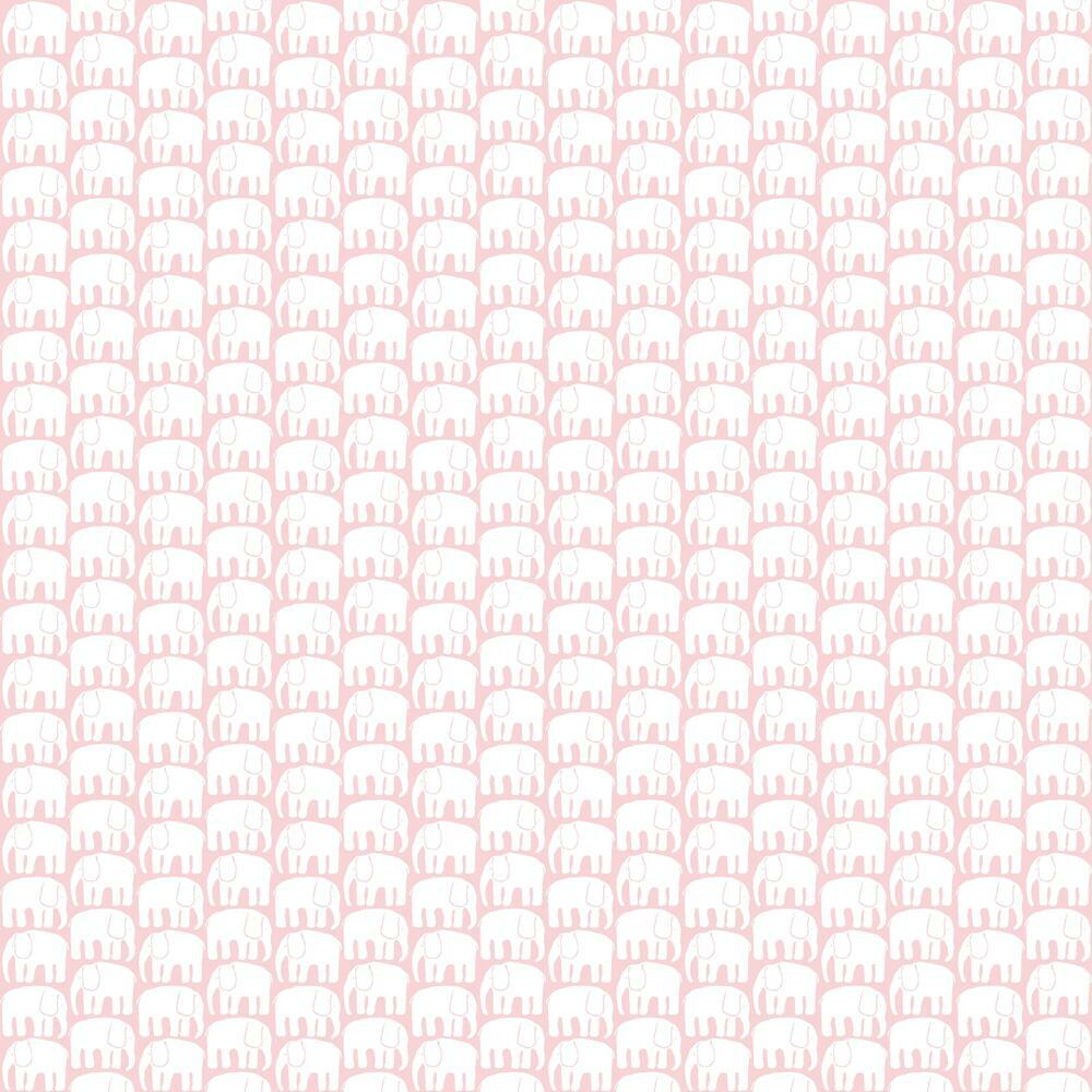 Finlayson Elefantti Peel and Stick Wallpaper Peel and Stick Wallpaper RoomMates Roll Pink 
