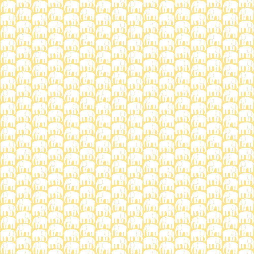 Finlayson Elefantti Peel and Stick Wallpaper Peel and Stick Wallpaper RoomMates Roll Yellow 