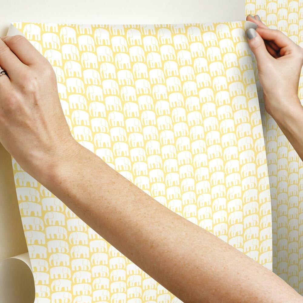 Finlayson Elefantti Peel and Stick Wallpaper Peel and Stick Wallpaper RoomMates   