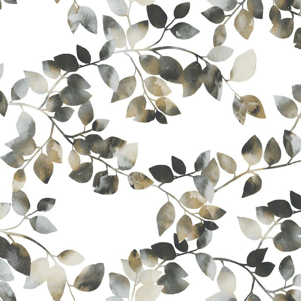 Finlayson Latvus Peel and Stick Wallpaper Peel and Stick Wallpaper RoomMates Roll Black 