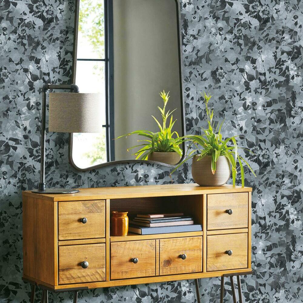 Wildflower Shadows Peel and Stick Wallpaper Peel and Stick Wallpaper RoomMates   