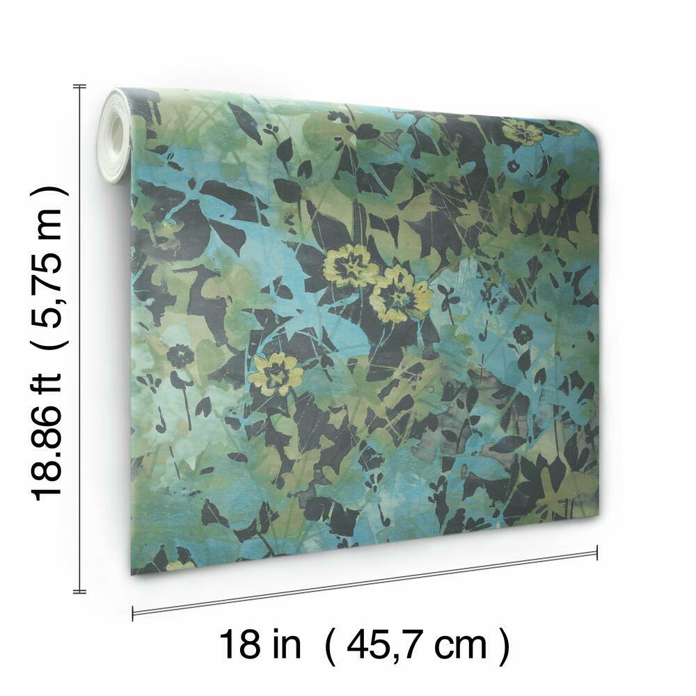 Wildflower Shadows Peel and Stick Wallpaper Peel and Stick Wallpaper RoomMates   