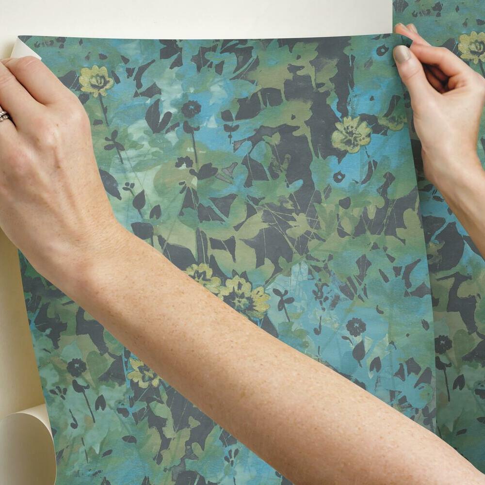 Wildflower Shadows Peel and Stick Wallpaper Peel and Stick Wallpaper RoomMates   