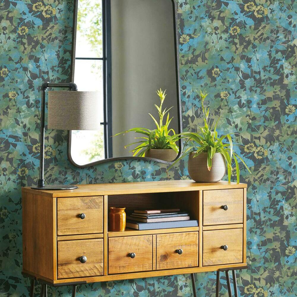 Wildflower Shadows Peel and Stick Wallpaper Peel and Stick Wallpaper RoomMates   