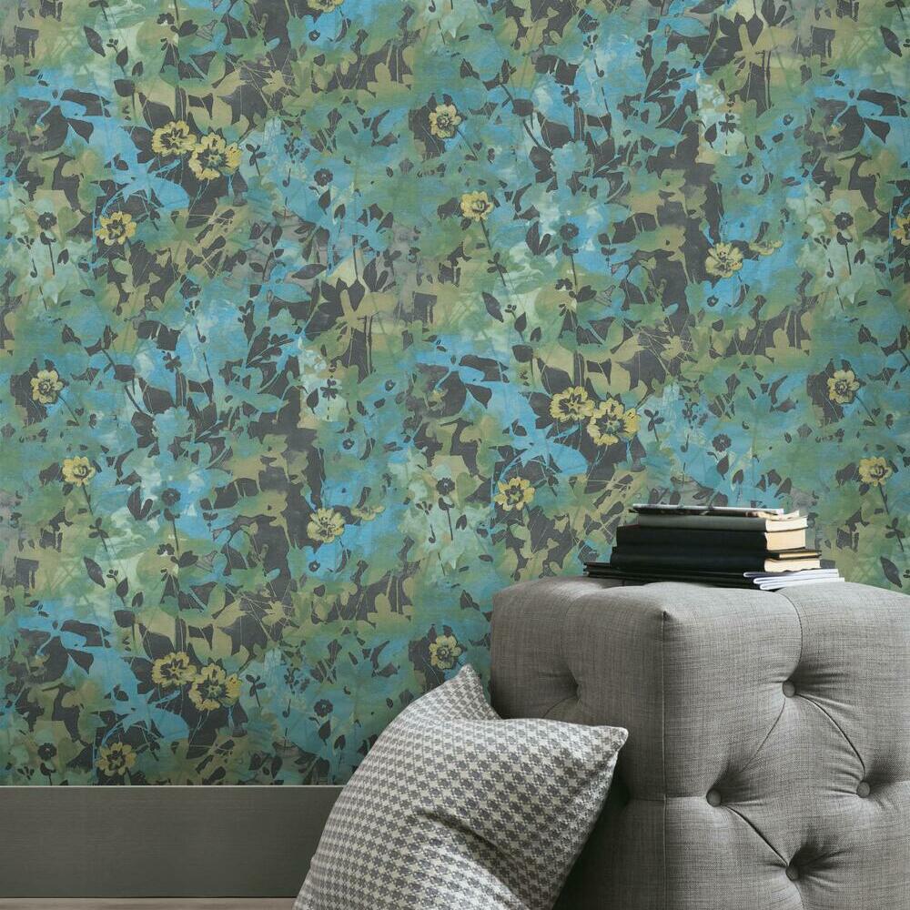 Wildflower Shadows Peel and Stick Wallpaper Peel and Stick Wallpaper RoomMates   