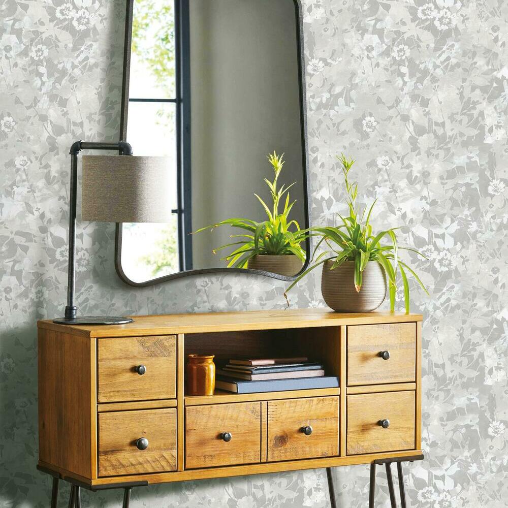 Wildflower Shadows Peel and Stick Wallpaper Peel and Stick Wallpaper RoomMates   
