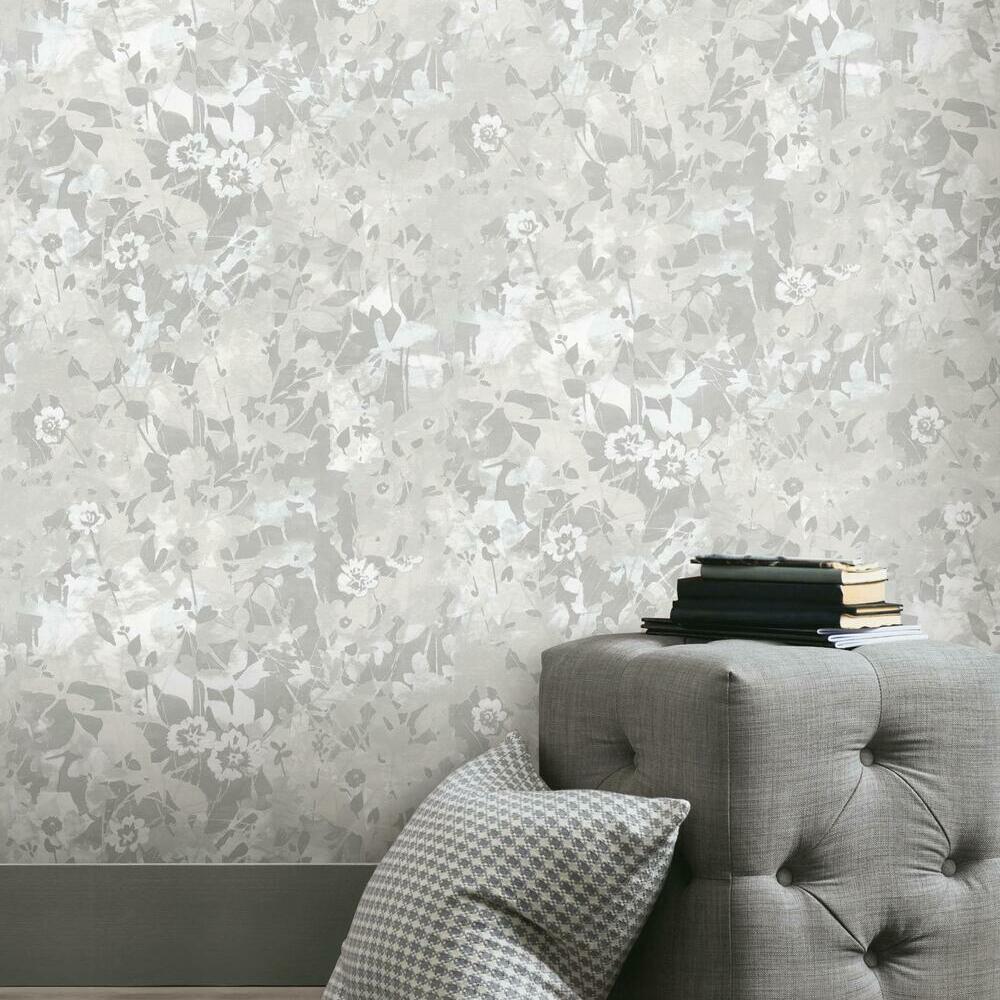 Wildflower Shadows Peel and Stick Wallpaper Peel and Stick Wallpaper RoomMates   
