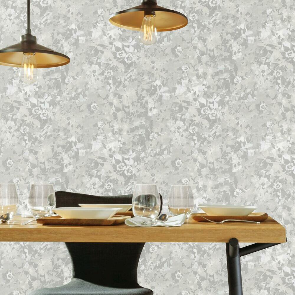 Wildflower Shadows Peel and Stick Wallpaper Peel and Stick Wallpaper RoomMates   