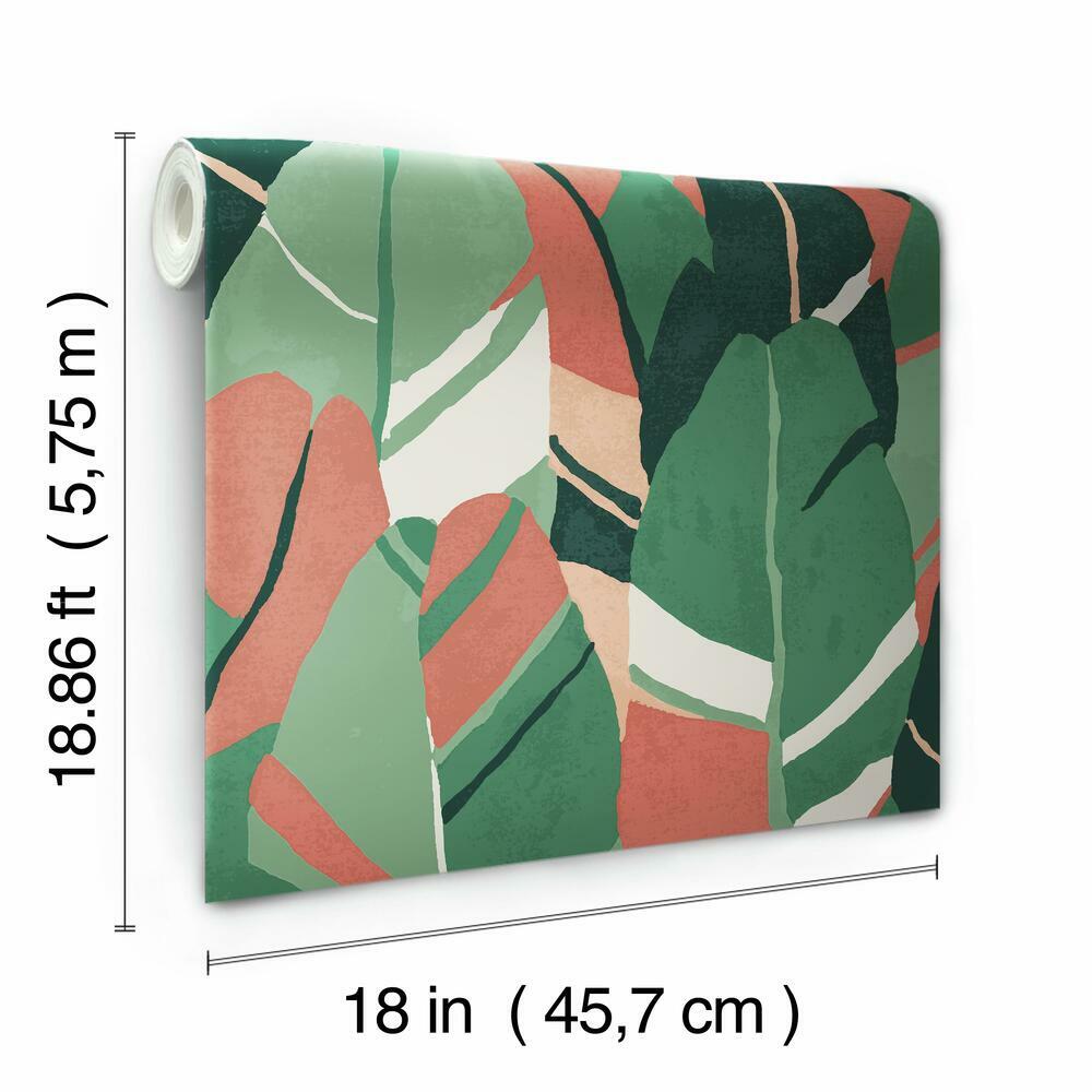 Hearts of Palm Peel and Stick Wallpaper Peel and Stick Wallpaper RoomMates   