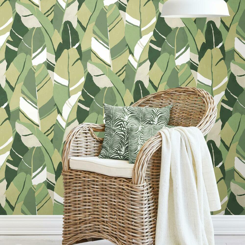 Hearts of Palm Peel and Stick Wallpaper Peel and Stick Wallpaper RoomMates   