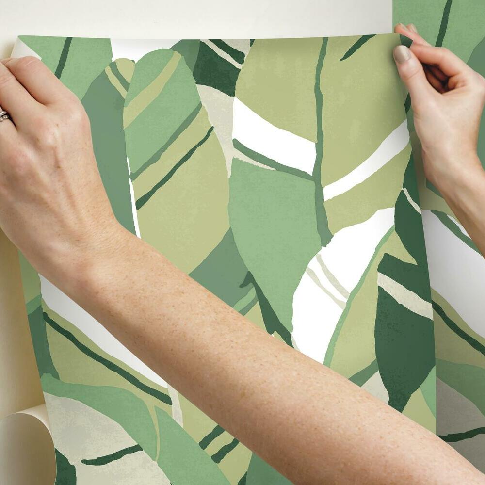 Hearts of Palm Peel and Stick Wallpaper Peel and Stick Wallpaper RoomMates   