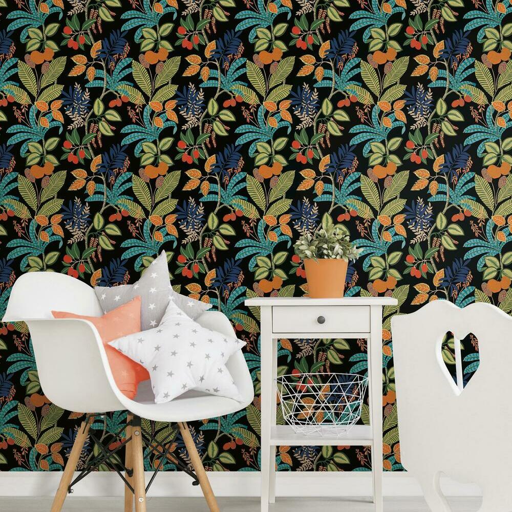 Funky Jungle Peel and Stick Wallpaper Peel and Stick Wallpaper RoomMates   