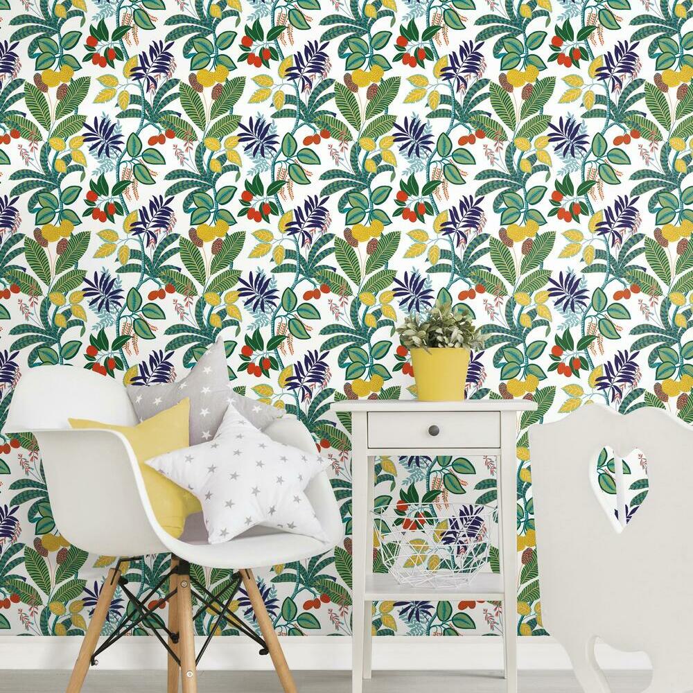 Funky Jungle Peel and Stick Wallpaper Peel and Stick Wallpaper RoomMates   