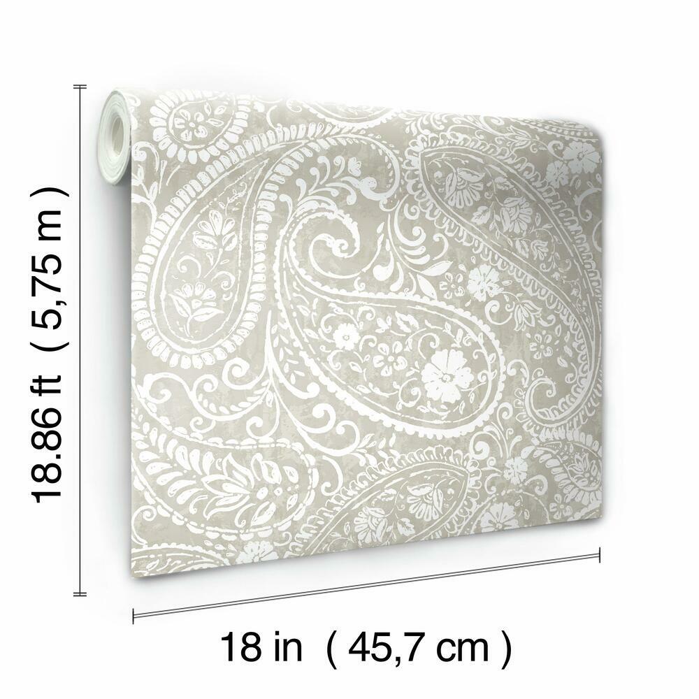 Paisley Prince Peel and Stick Wallpaper Peel and Stick Wallpaper RoomMates   