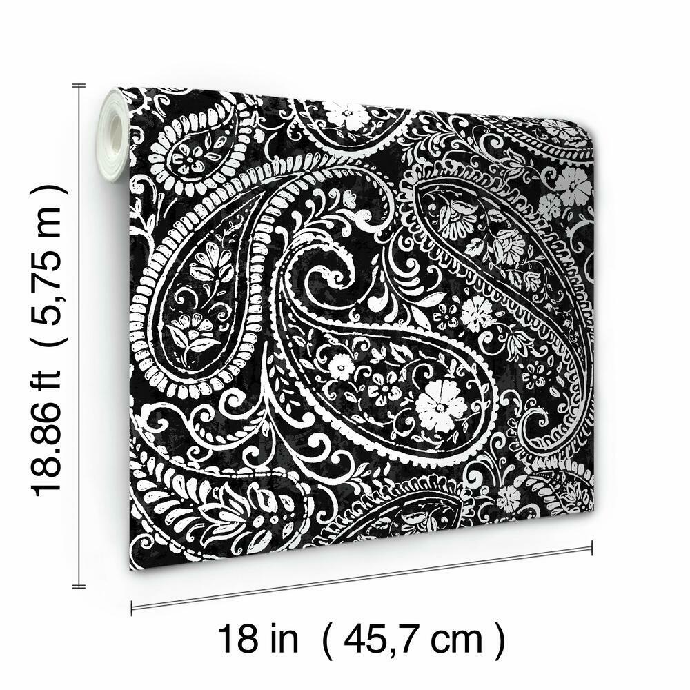 Paisley Prince Peel and Stick Wallpaper Peel and Stick Wallpaper RoomMates   
