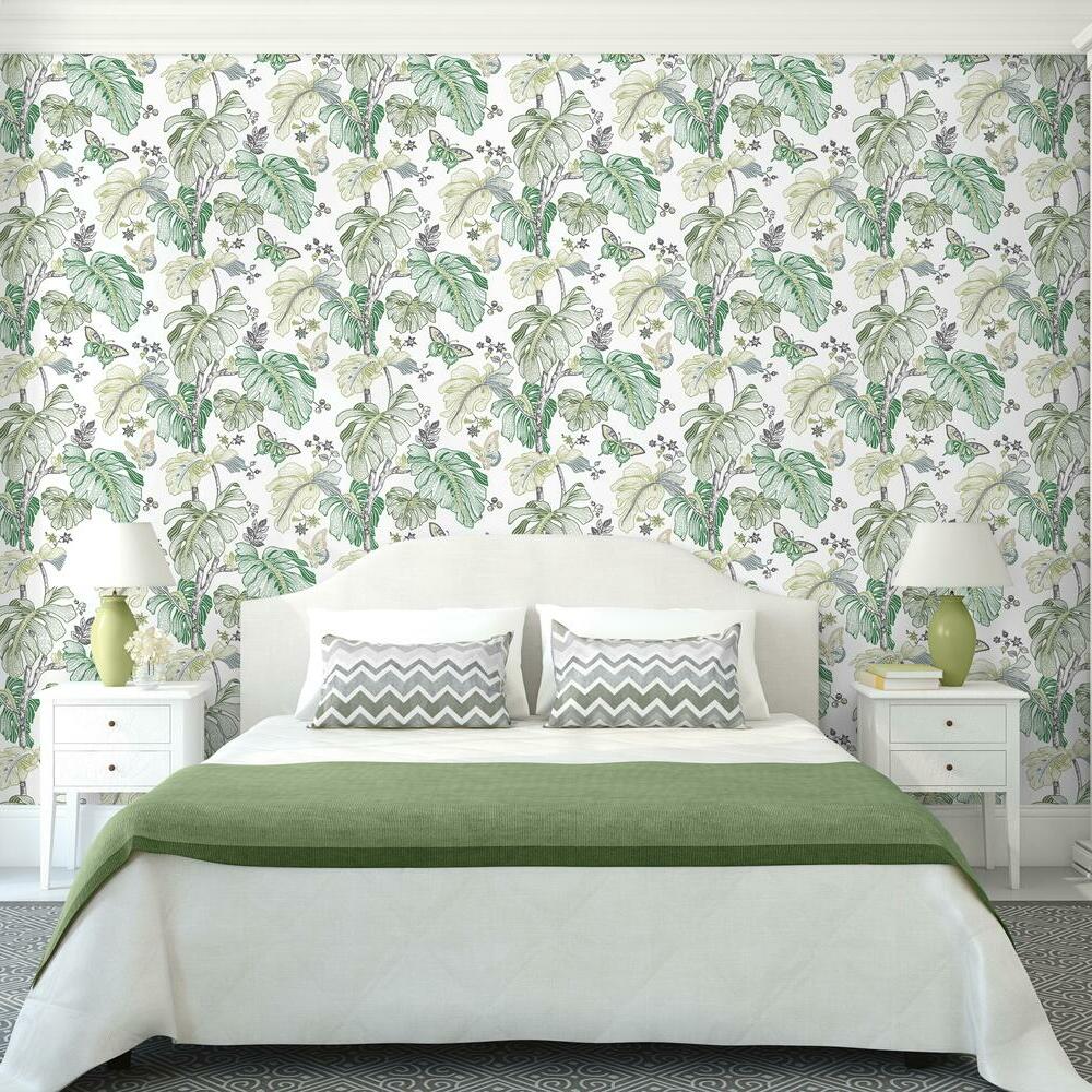 Boho Palm Peel and Stick Wallpaper Peel and Stick Wallpaper RoomMates   
