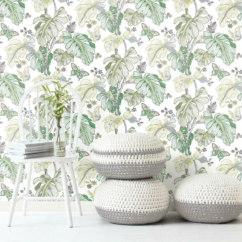 Boho Palm Peel and Stick Wallpaper Peel and Stick Wallpaper RoomMates   