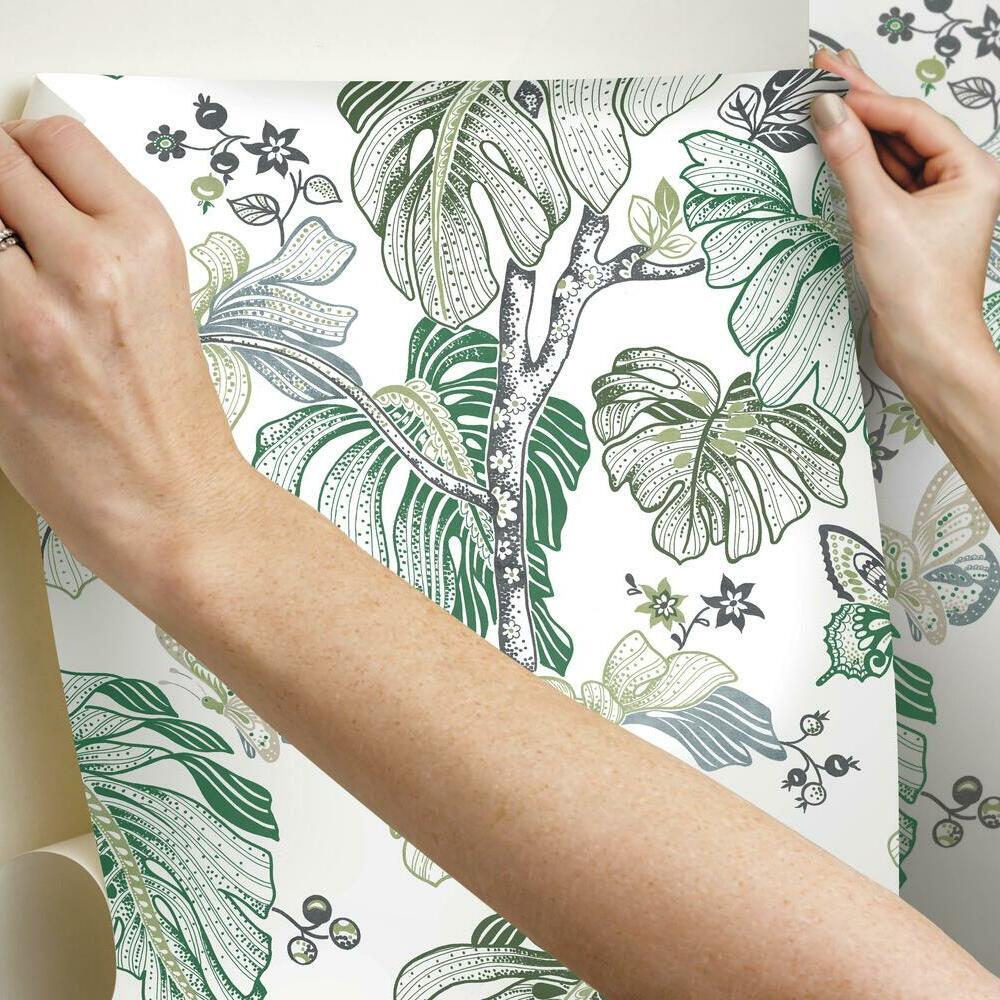 Boho Palm Peel and Stick Wallpaper Peel and Stick Wallpaper RoomMates   