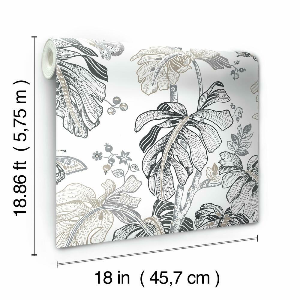 Boho Palm Peel and Stick Wallpaper Peel and Stick Wallpaper RoomMates   