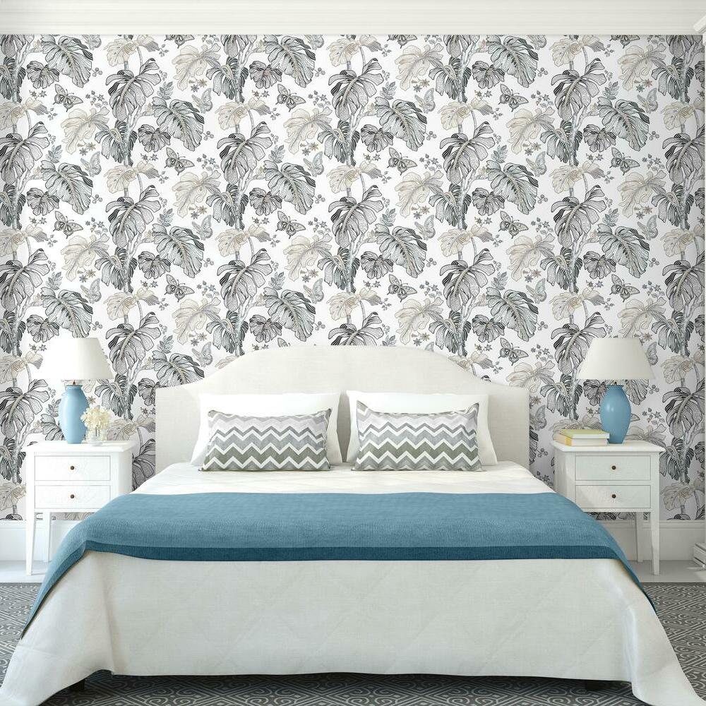 Boho Palm Peel and Stick Wallpaper Peel and Stick Wallpaper RoomMates   