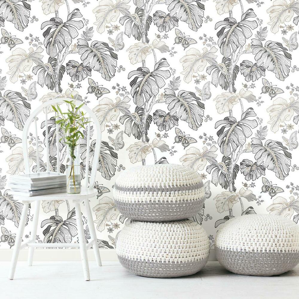 Boho Palm Peel and Stick Wallpaper Peel and Stick Wallpaper RoomMates   