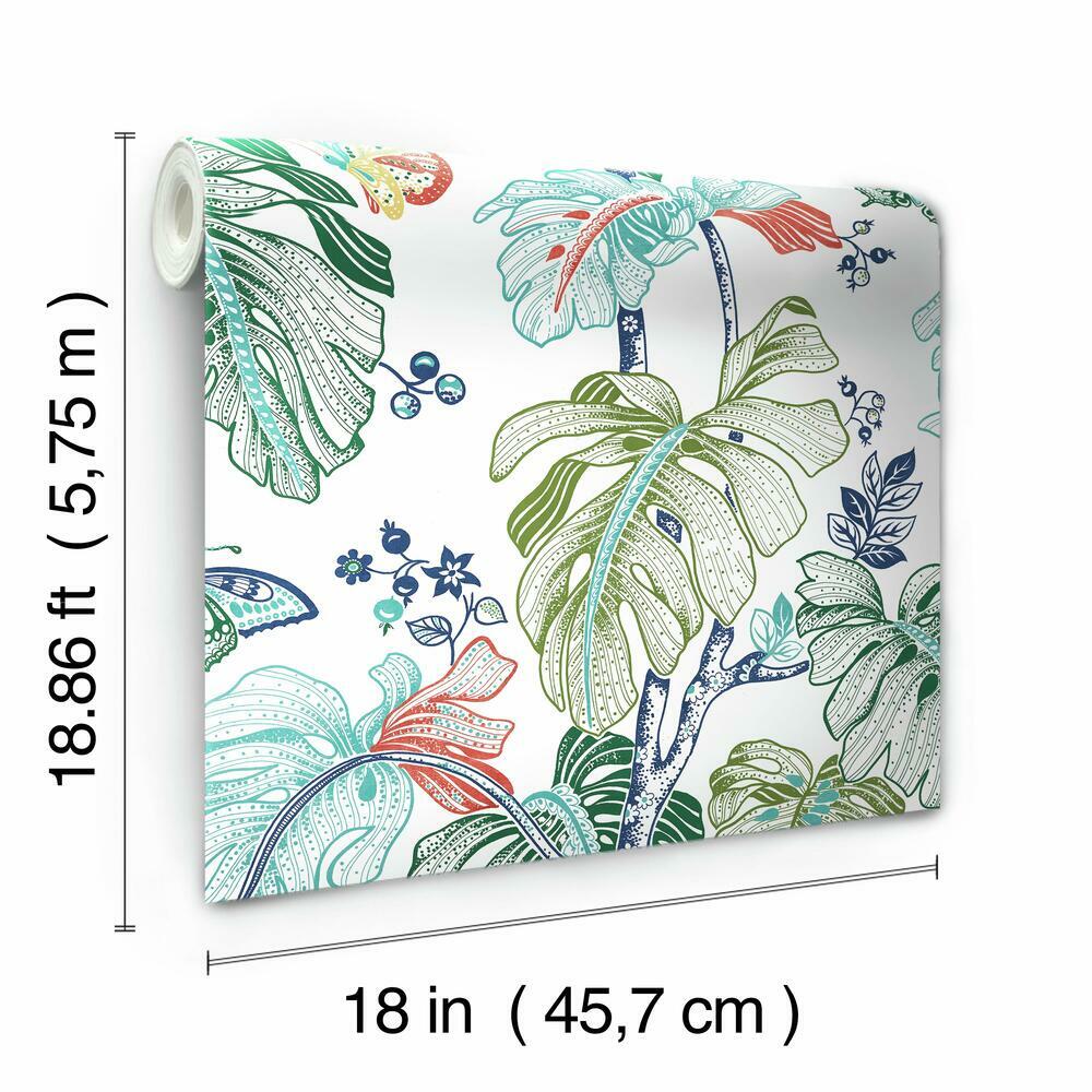 Boho Palm Peel and Stick Wallpaper Peel and Stick Wallpaper RoomMates   