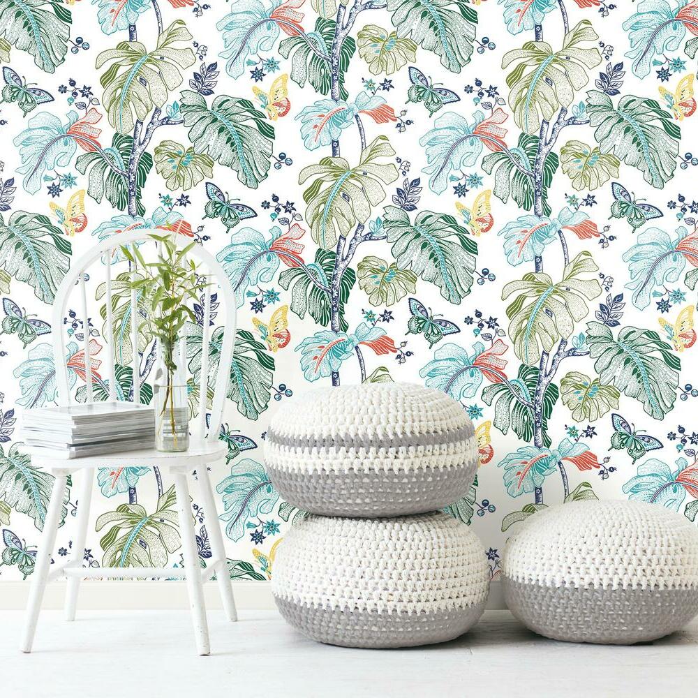 Boho Palm Peel and Stick Wallpaper Peel and Stick Wallpaper RoomMates   