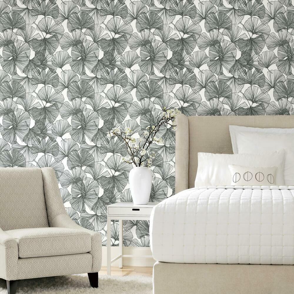 Ginkgo Leaves Peel and Stick Wallpaper Peel and Stick Wallpaper RoomMates   