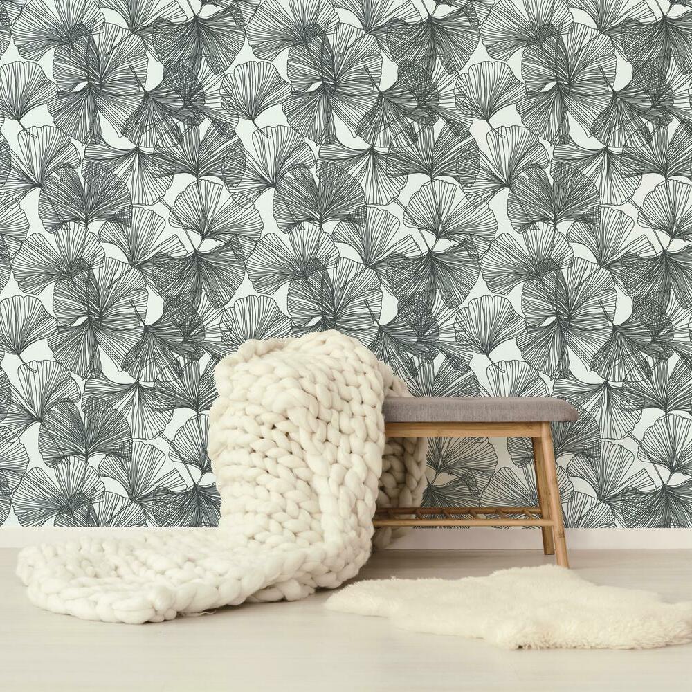 Ginkgo Leaves Peel and Stick Wallpaper Peel and Stick Wallpaper RoomMates   