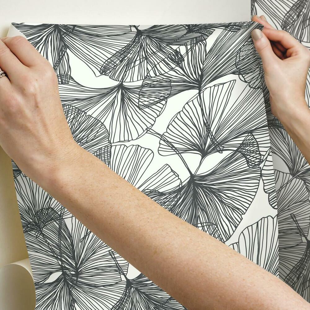 Ginkgo Leaves Peel and Stick Wallpaper Peel and Stick Wallpaper RoomMates   