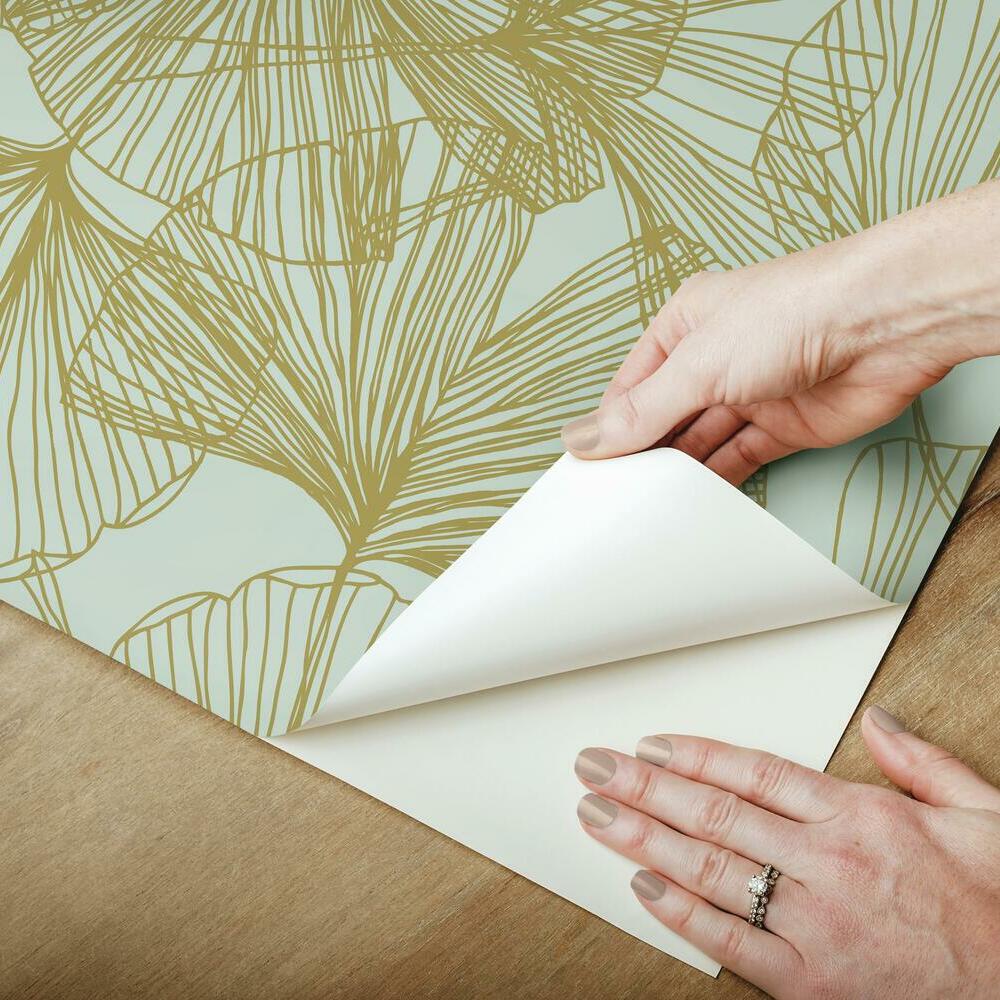 Ginkgo Leaves Peel and Stick Wallpaper Peel and Stick Wallpaper RoomMates   