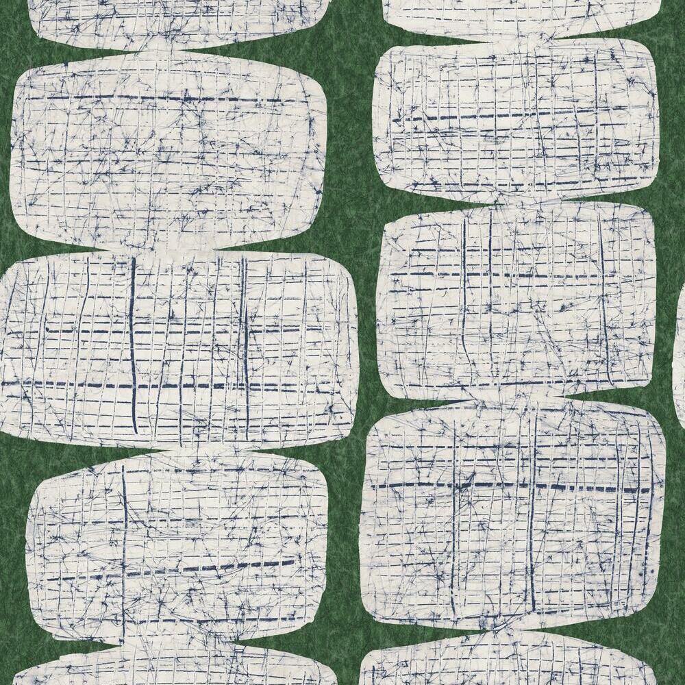 Mid-Century Beads Peel & Stick Wallpaper Peel and Stick Wallpaper RoomMates Roll Green 