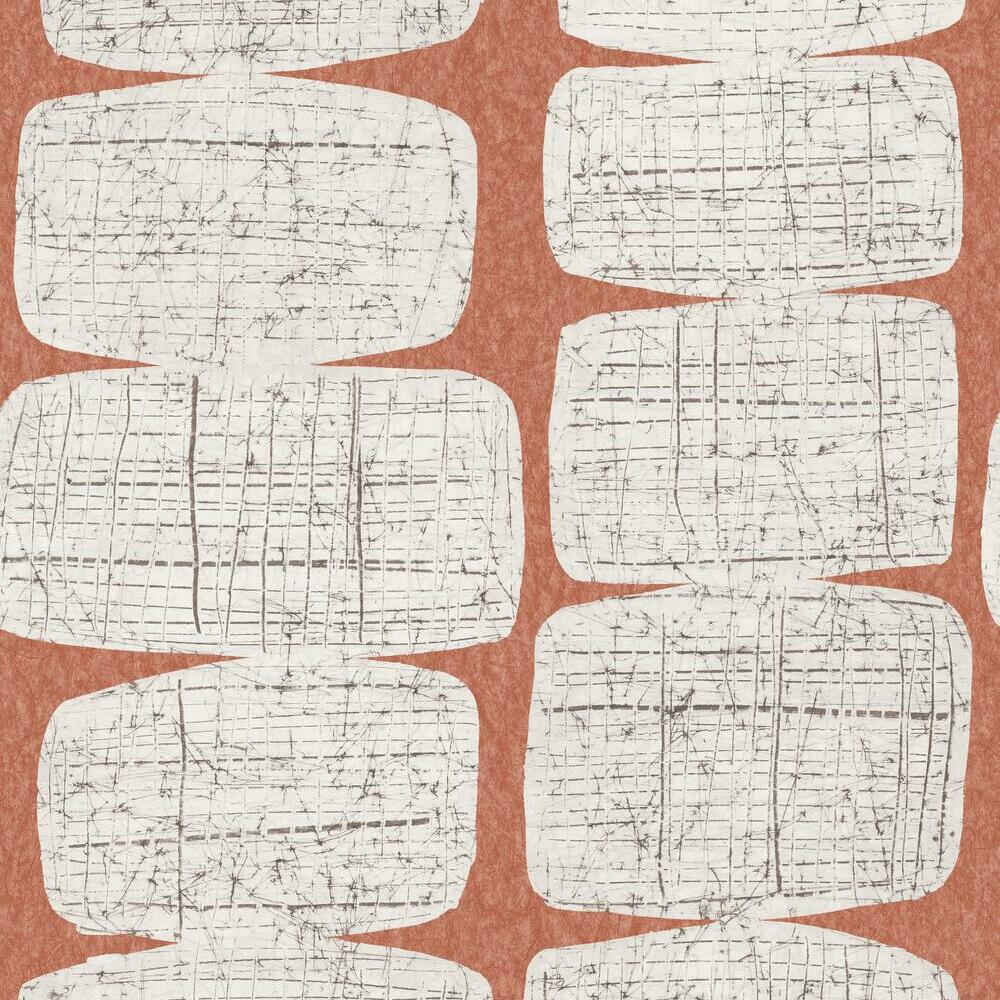 Mid-Century Beads Peel & Stick Wallpaper Peel and Stick Wallpaper RoomMates Roll Orange 