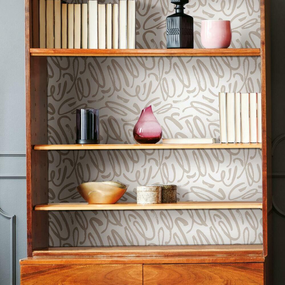 Curly Strokes Peel and Stick Wallpaper Peel and Stick Wallpaper RoomMates   
