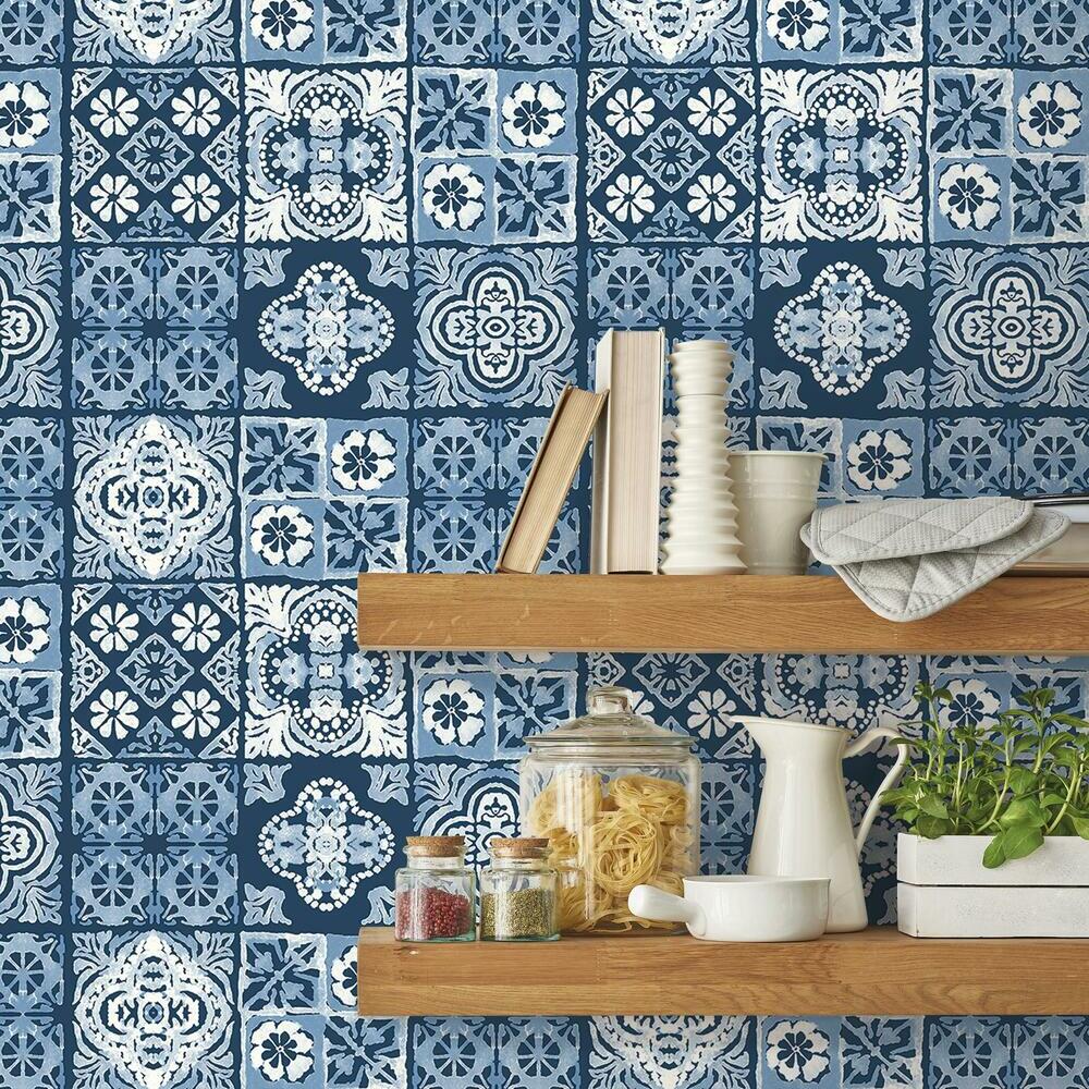 Marrakesh Tile Peel and Stick Wallpaper Peel and Stick Wallpaper RoomMates   