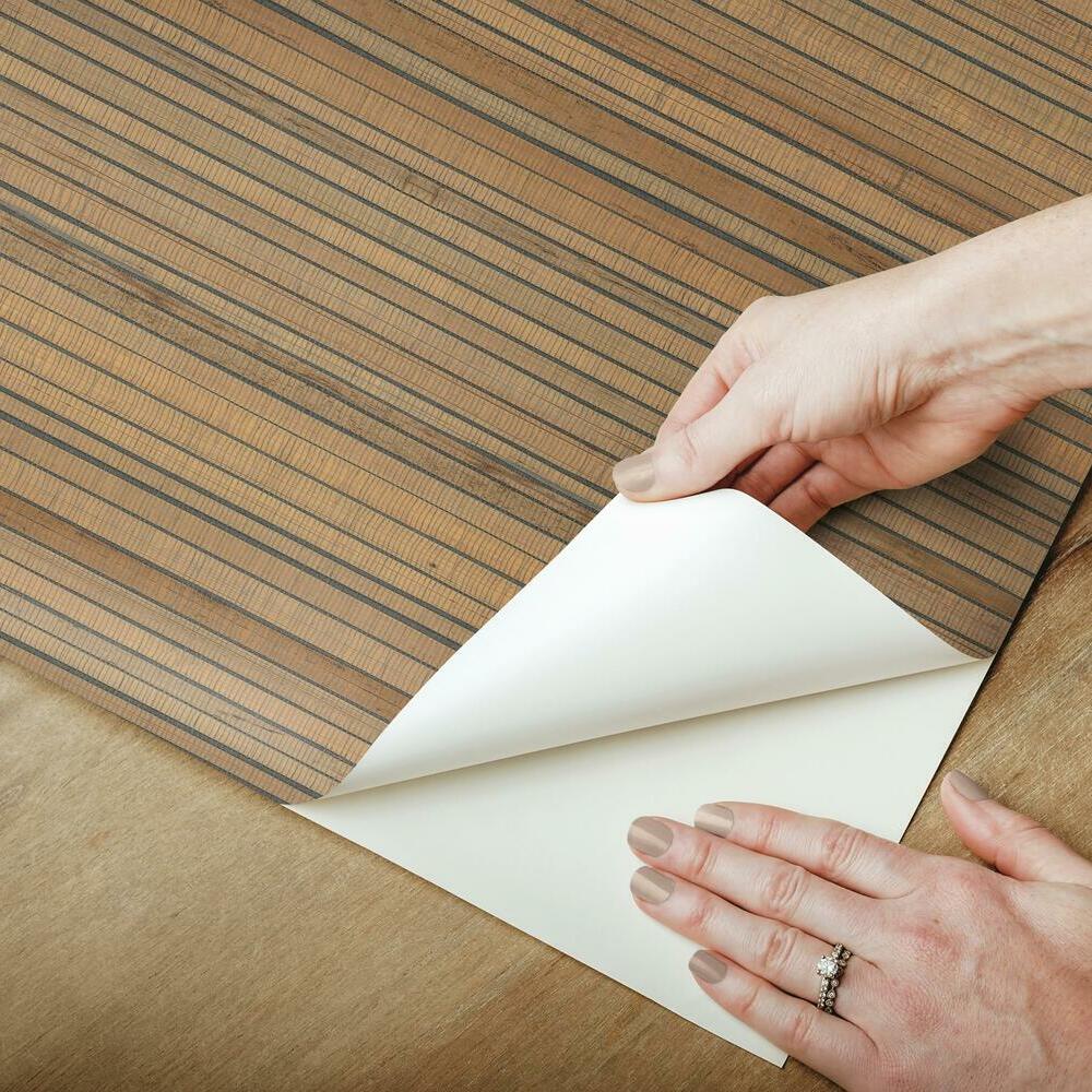 Faux Bamboo Grasscloth Peel and Stick Wallpaper Peel and Stick Wallpaper RoomMates   