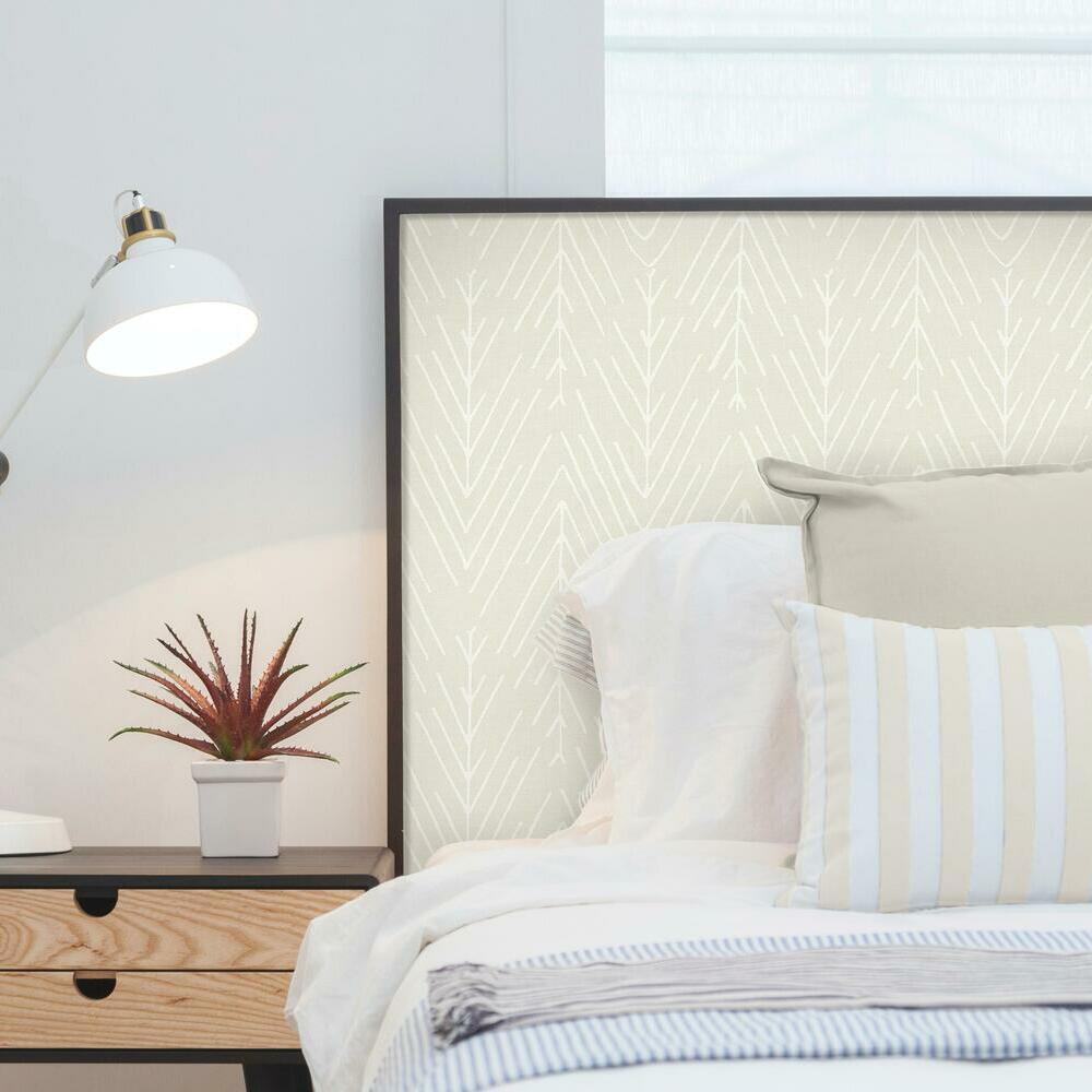 Twig Hygge Herringbone Peel and Stick Wallpaper Peel and Stick Wallpaper RoomMates   