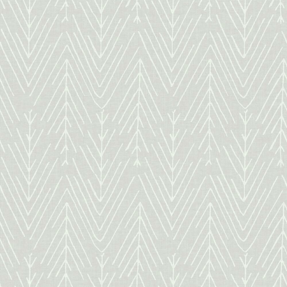 Twig Hygge Herringbone Peel and Stick Wallpaper Peel and Stick Wallpaper RoomMates Roll Grey 
